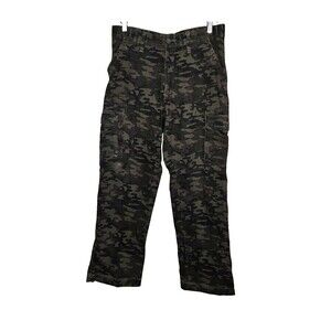 George & Martha Camo Jeans Men 32x30 Green Mid Rise Cargo Cotton Hunting